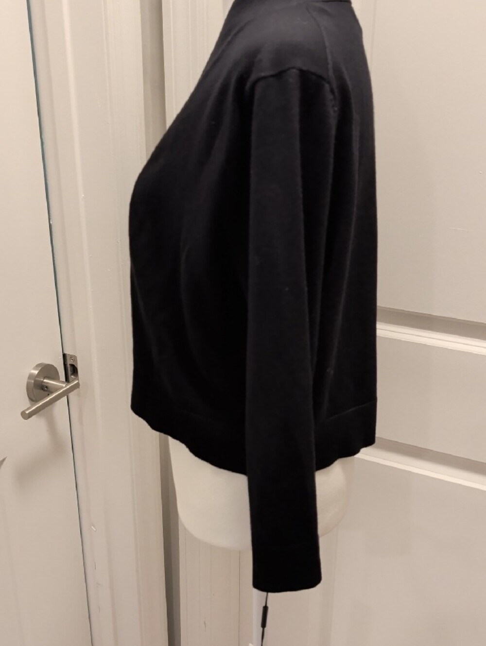 CALVIN KLEIN Size XL Classic Open-Front Black Cardigan NWT - Picture 4 of 8
